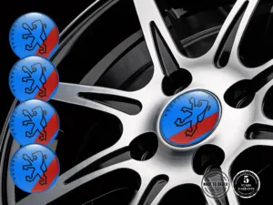 Peugeot Radaufkleber Logo Harzgewölbtes Design